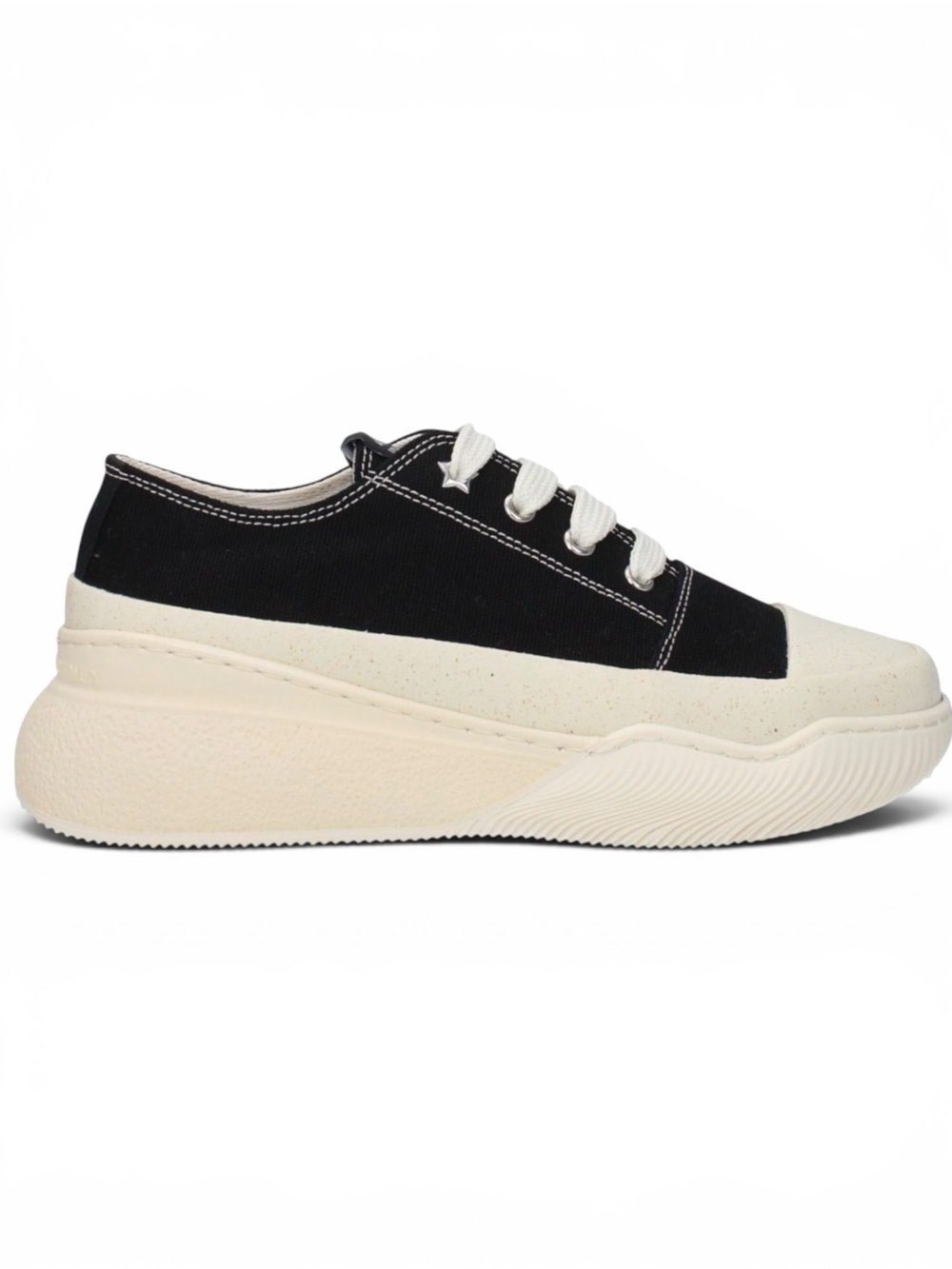 Stella McCartney Loop Platform Sneakers EU 37 Black White Vegan Made in Spain - Picture 2 of 15